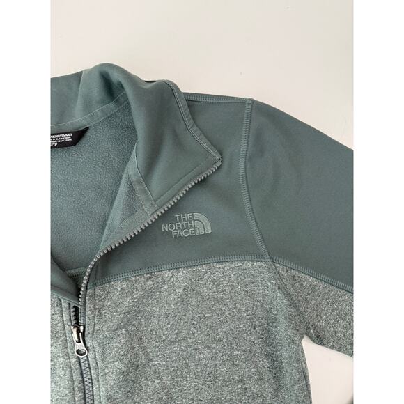 North face green fleece zip up jacket - size XS - Picture 3 of 6